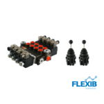 Hüdrauliline jagaja 4-sektsiooniline 40L / min elektriliselt juhitav 12V + 2 elektrilist joystick juhtkangi Kuni 40L / min 12V