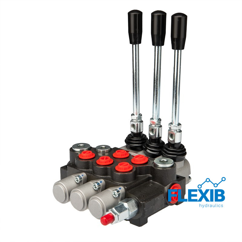 Hüdrojagaja, 3-sektsiooniline, 40L, ühe (plunser) Hüdrosilindrid Hüdrojagaja, 3-sektsiooniline, 40L, ühe (plunser) Hüdrosilindrid